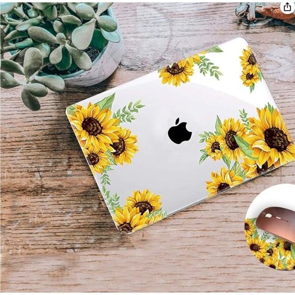 MacBook Air 13" Sunflower Plastic Hard Case W/ Keyboard Cover & Screen Protector - Picture 1 of 6